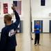 Rudolf Steiner co-coaches Chris Cristian (left) and Alex Perrin (right) watch volleyball practice on Monday. Daniel Brenner I AnnArbor.com